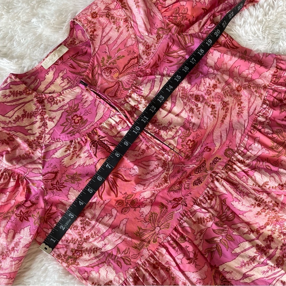 Ulla Johnson | Leiko Floral Print Tropical Pink Dress, Vacation, 8 - Picture 13 of 16